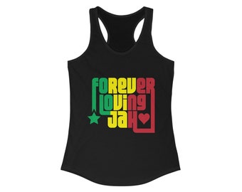Reggae Music Lover's Rastafari Women's Empowerment Melanin Magic Bob Marley Racerback Tank Gift for Her