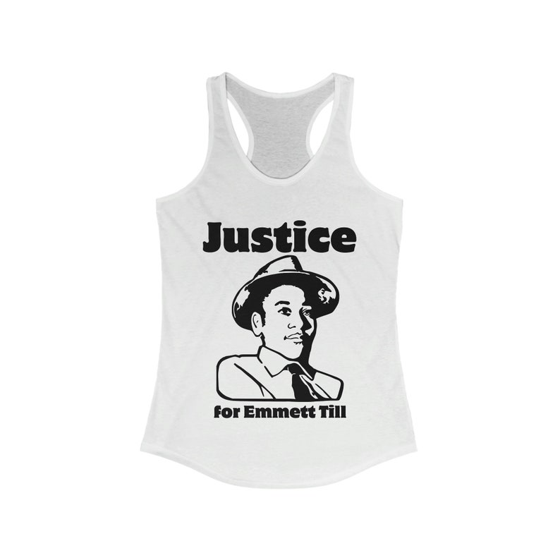 American Civil Rights Emmett Till Memphis MLK Malcolm X Black History Juneteenth BLM Buy Black Liberation Gift Women's Racerback Tank image 7