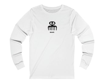 Duafe Adinkra Akan Culture Ghana Style Buy Black Liberation Nkrumah Rasta Gift for King Queen Him Her Kwanzaa long sleeve t-shirt