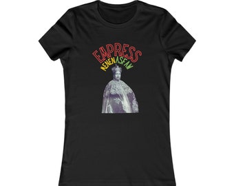 Ethiopia Rastafari Empress Menen African Fashion Buy Black Culture Habesha Women's Melanin Rich LiberationT- Shirt Gift for Her