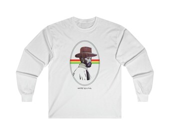 Haile Selassie Lion of Judah Rasta Ethiopian African Fashion Reggae Music Buy Black Love Long Sleeve T-shirt