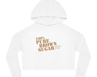 Carefree Black Girl Melanin Magic Buy Black Queen Brown Sugar Essence Festival Juneteenth Organic Food African Fashion Womans Crop Hoodie