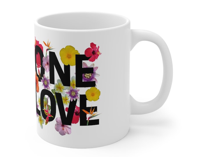 Rastafari One Love 11oz Mug Reggae Music Jamaica Ethiopia Lion of Judah Buy Black Liberation African Decor Rasta Gift for Him Her Coffee Tea