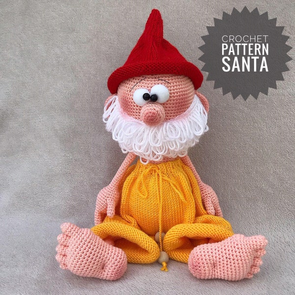 Crochet Pattern Amigurumi Santa / Crochet Santa / Pdf Tutorial Santa / Pattern in English / English Pattern Santa / PDF Santa / Pdf Noel