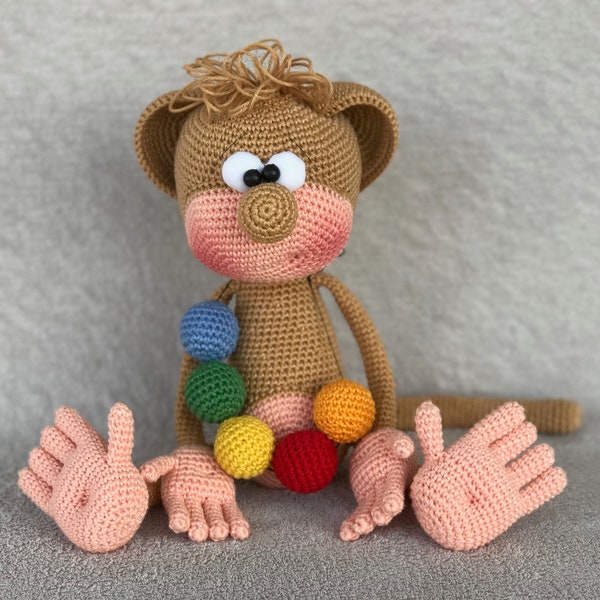 Modèle Amigurumi en anglais de ''BubblysToys'' Pattern Monkey Amigurumi Monkey Crochet Pattern Monkey Tutorial PDF