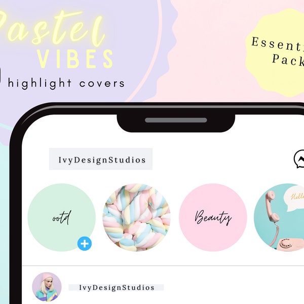 Pastel Instagram Story Highlight Covers, Aesthetic Story Highlight Covers, Pastel Story Covers, Lifestyle Story Covers, Pastel Aesthetic