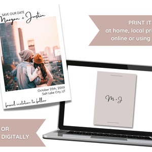 Printable Save the Date Photo Card, Editable Photo Card Template ...