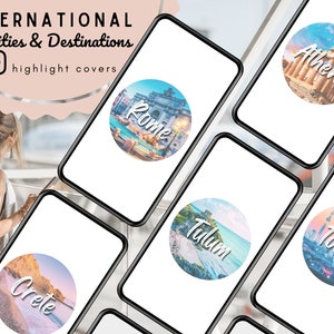 Popular International Cities, Destinations & Islands, Instagram Travel Story Highlight Covers, Travel Influencer, Travel Blogger