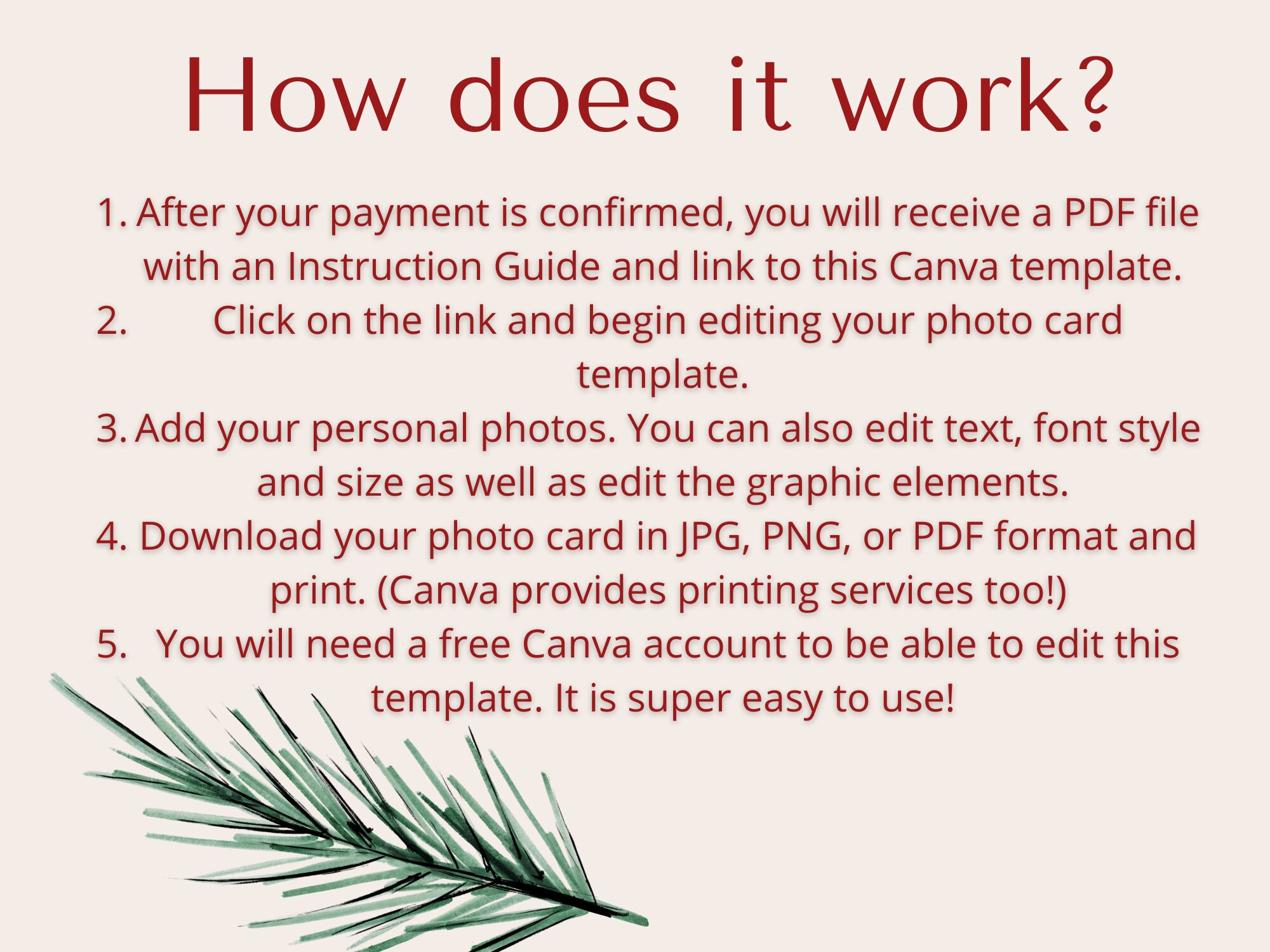 Printable Christmas Photo Template Digital Christmas Photo - Etsy