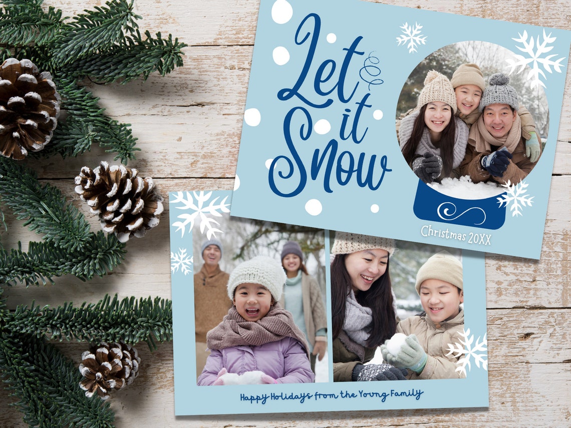 Printable Christmas Photo Template Digital Christmas Photo - Etsy