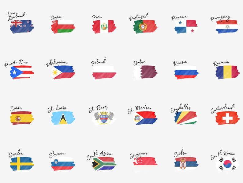 Brushed Country Flags Instagram Story Highlight Covers Etsy