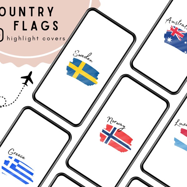 Gebürstete Länderflaggen ~ Instagram Story Highlight Covers, Travel Story Highlight Covers, Travel Story Icons, Country Flagge Story Cover, Flaggen