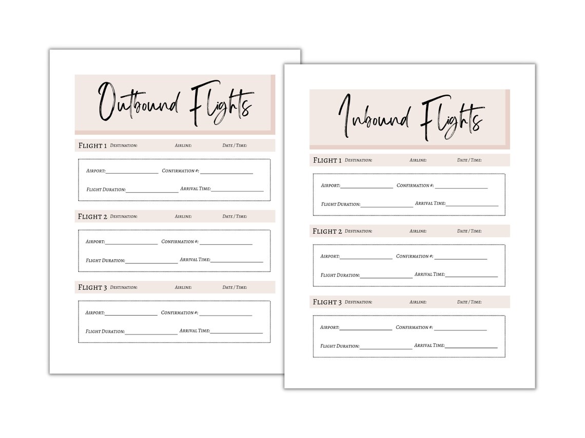 Printable PDF Travel Planner Travel Itinerary Travel - Etsy
