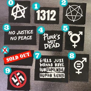 Parches Punk - Parches Crust Punk - Igualdad Feminista, Anarquía Antirracista, Trans ACAB - Parche de Activismo por los Derechos de las Mujeres Punk, Igualdad de Género