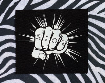 Riot Aufnäher - Punk Aufnäher - Anarchy Patch - Anarchy Patch - Protest Punk Patches - Punk Activism Patch - Anarchist Aufnäher Aufnäher