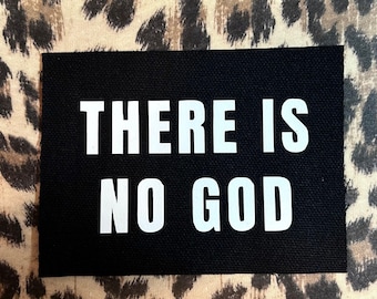 There Is No God Patch - Crust Punk Patches - Anti Religion Patch - Cloth Punk Patches - Satanic Atheist Punk Patches for Jackets