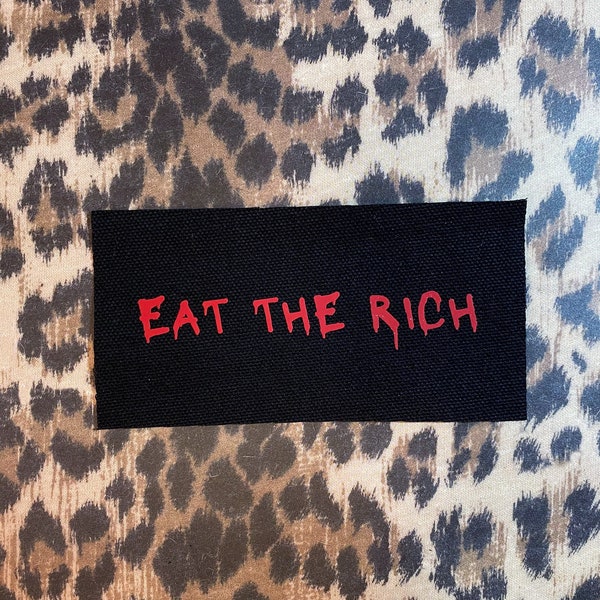 Eat The Rich Patch - Crust Punk Patches - Punk Patches - Anti Capitalist Political Punk Activism Patch - Anarchist Sew On Patch for Jackets