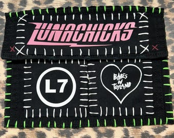 Punk Belt Pouch, Punk Belt Bag, Punk Hip Pouch, Riot Grrrl Belt Pocket Patch Purse Phone Bag for Concert Festival Protest, Punk Accessories