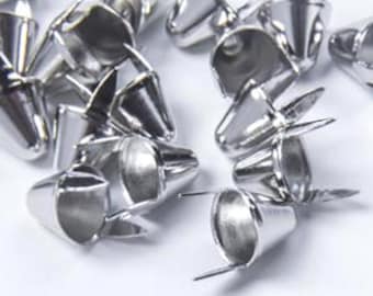 UK77 Cone Studs for Punk Jackets, English 77 Studs for Vests Bags Jewelry Bracelets Chokers, Goth Punk Craft Supplies for Battle Vest Jacket