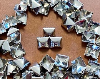 13mm Pyramid Studs for Punk Jackets, Half Inch Studs for Vests Punk Bags Jewelry Bracelet Choker, Goth Punk Craft Supplies for Battle Vest