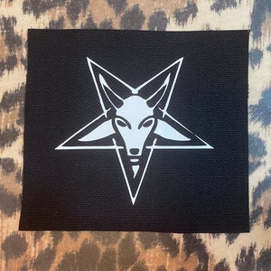 Parche Baphomet - Parche satánico - Parches punk ateos - Parche Punk de tela - Parches punk ateos - Satanist Occult Sew On Patch - Salve Satanás