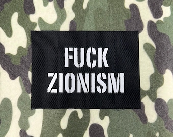 Fuck Zionism Patch - Anti Zionist Patches - Leftist Patches - Pro Palestine Anti Colonial Anti-Genocide Protest Punk Patches for Jackets