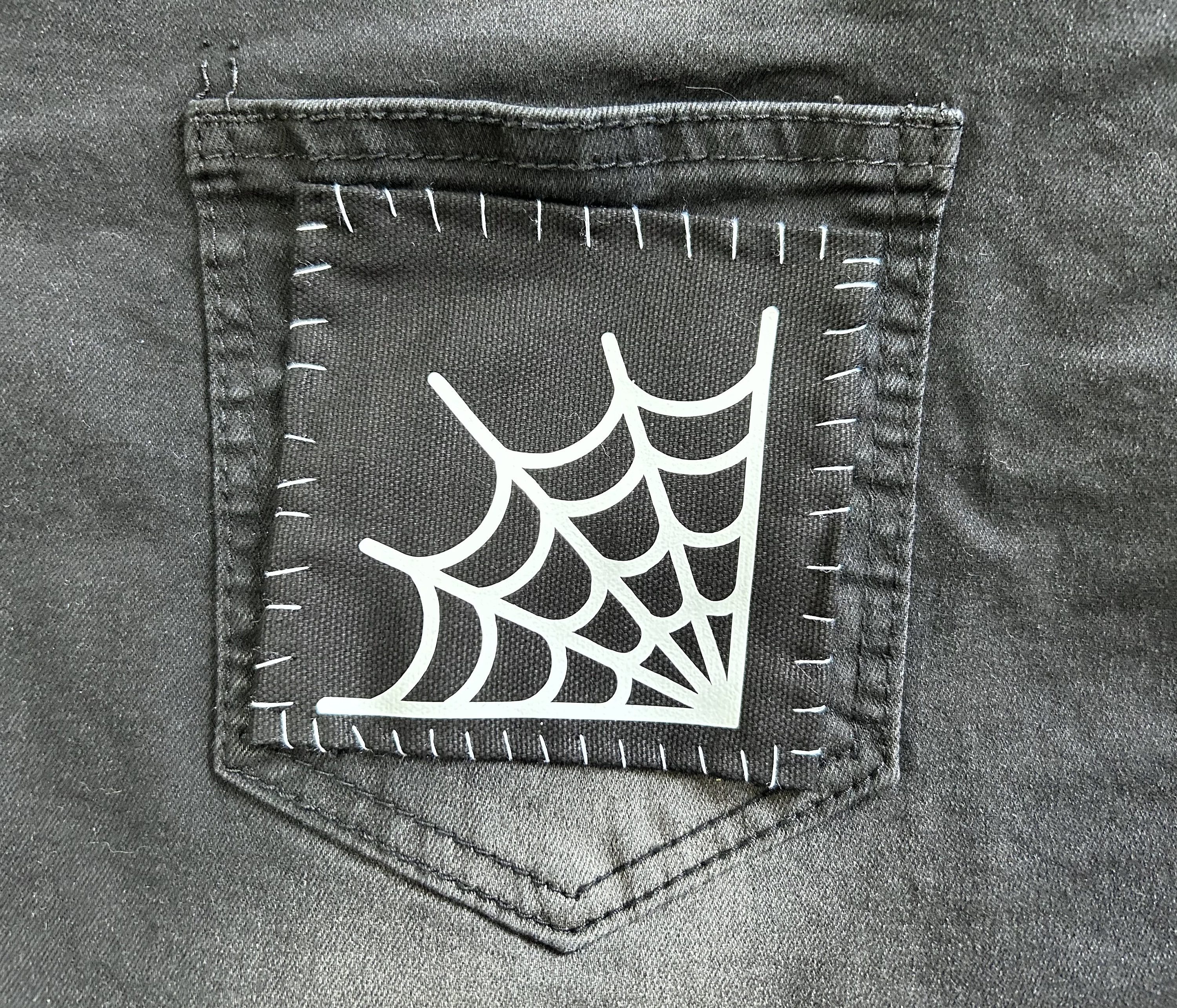 Spider Jacket Patch Spiderweb Punk Patches - Spider Web Patch - Goth Patches - Gothic ...