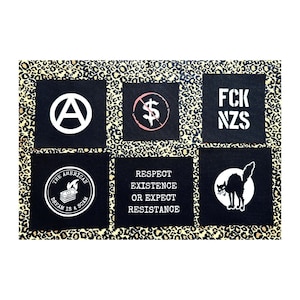 Parches Punk - Parches Crust Punk - Anarquía Anticapitalismo Parches Punk de Izquierda Activismo Anarquista Antinazi Parche de Protesta por la Igualdad de Derechos