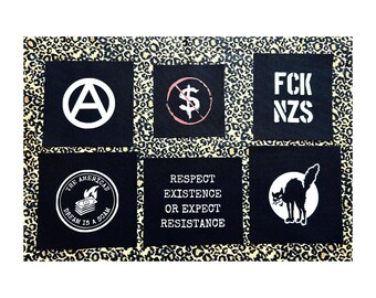 Punk Patches - Crust Punk Patches - Anarchy Anti Capitalism Leftist Punk Patches Anti-Nazi Anarchist Activism Equal Rights Protest Patch