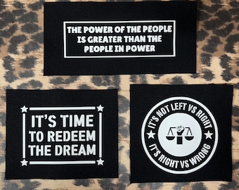 コリー・ブッカーのパッチ - 政治パッチ - 左派パッチ - 人民の力パッチ - 反トランプの正義対悪の抗議パンクパッチ