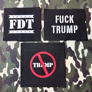 Anti Trump Punk Patches - FDT Anti-Trump Patch - Leftist Liberal Patch - Protest Activism Pro Choice Patch, Crust Punk Patches for Jackets