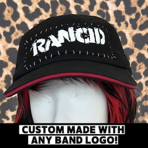 Custom Punk Band Patch Hat - Black Punk Hat with Patch, Crust Punk Hat, Goth Metal Patch Hat, Punk Rock Baseball Cap Hat Punk Accessories