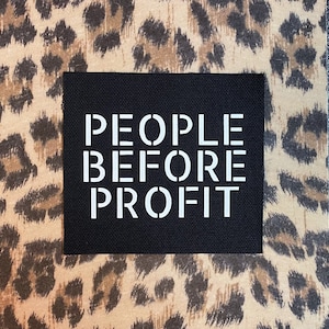 People Before Profit Patch - Anti-Capitalist Punk Patches - Anti-Oligarchy Patch - Crust Punk Patch  Activism Patches, Protest Cloth Patches