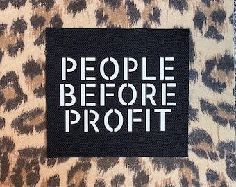People Before Profit Patch - Anti-Capitalist Punk Patches - Anti-Oligarchy Patch - Crust Punk Patch  Activism Patches, Protest Cloth Patches
