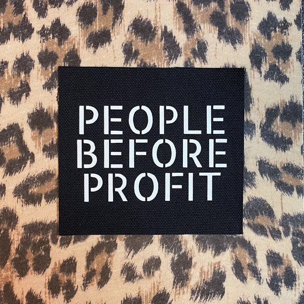 People Before Profit Patch - Patchs punk - Patch anticapitaliste - Crust Punk Patches - Punk Activism Patches - Protest Cloth Patches