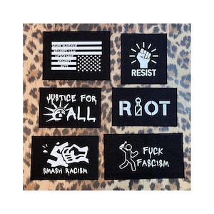 Punkpatches - Wanneer onrecht wet wordt - Resist-patch - Riot-patch Antiracistisch protest Antifascistisch activisme-patches voor jassen
