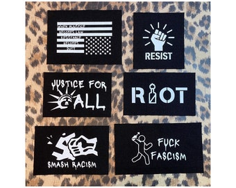 Punk Patches - When Injustice Becomes Law Patch - Resist Patch - Riot Patch Anti-Racist Protest Anti-Fascist Activism Patches for Jackets