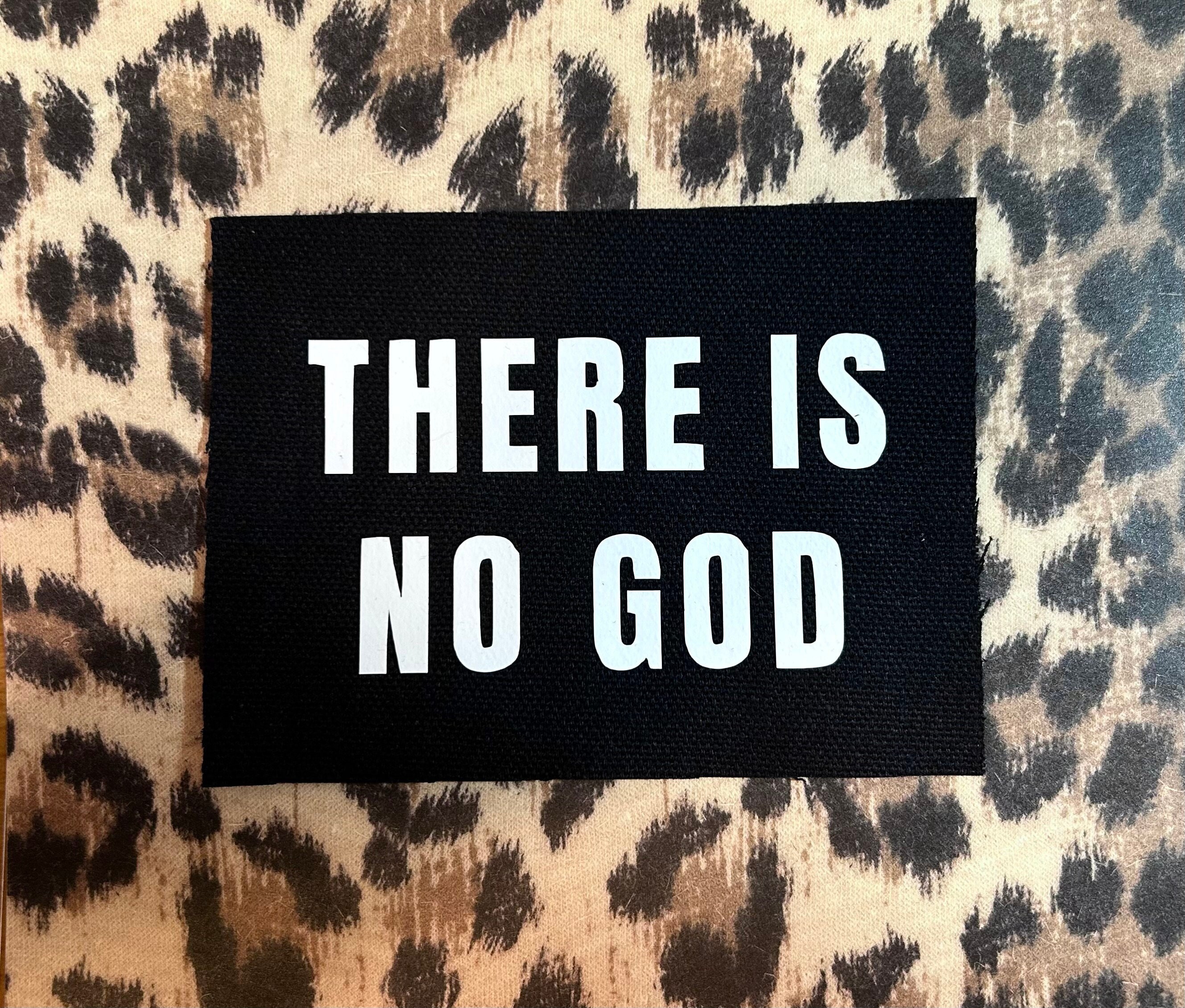 Patch Il n'y a pas de dieu - Patchs punk en croûte - Patch anti-religion - Patchs punk en tissu - Patchs punk athée satanique pour vestes