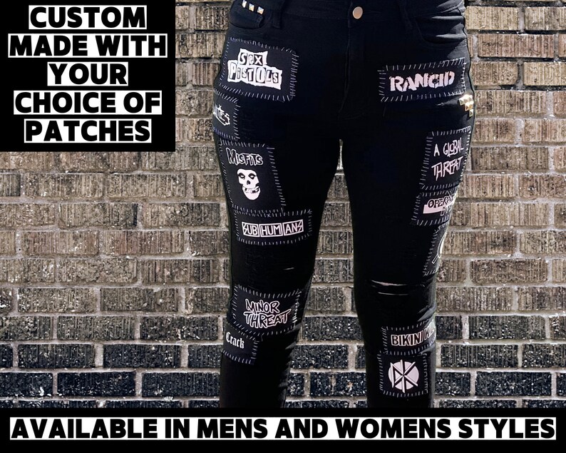 Crust Punk Pants Crust Patch Pants Custom Made Punk Pants Etsy