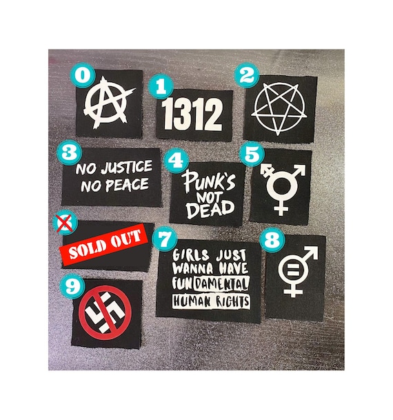 Punk Patches Crust Punk Patches Feminist Equality Anti-racist