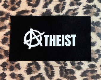 Atheist Patch - Anarchist Patch - Crust Punk Patches - Anarchy Patch - Cloth Punk Patches - Atheism Punk Patches - Anarchist Sew On Patch