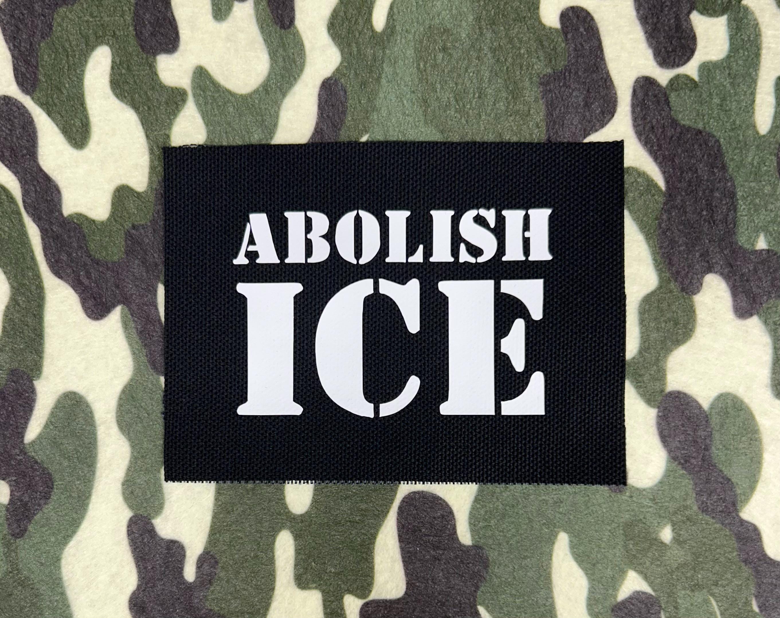 Abolish ICE Patch - Patch anti-GLACE - Anti-I.C.E. Patchs - Patch Chinga la Migra - Patchs gauchistes - Patchs punk protestant pour vestes
