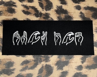 Fuck ICE Patch Sign Language - Anti-ICE Patch ASL - Chinga la Migra Patch - Leftist Patches - Protest Punk Patches for Jackets