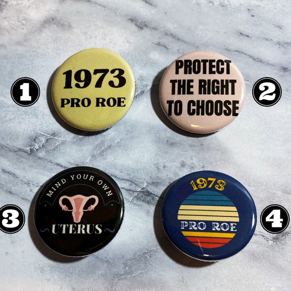 Roe v Wade Punk Pins - Feminist Womens Rights Abortion Rights Pins - Protest Activism Pro Choice Punk Buttons Punk Rock Pins Pinback Badges