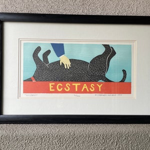 版画  大サイズ　スティーブンヒュー ネック　クリスマス　黒ラブラドール 版画 大サイズ スティーブンヒュー ネック クリスマス 黒