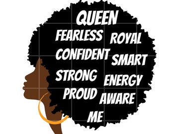 Natural Hair Woman Quotes | Digital SVG - PNG- JPG| Instant Download | black girl magic,african american svg,black woman svg