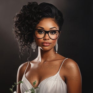 Midjourney Beautiful Black Woman Realistic Prompts: Create Professional, Beautiful and Unique Portraits with AI, Afro digital download