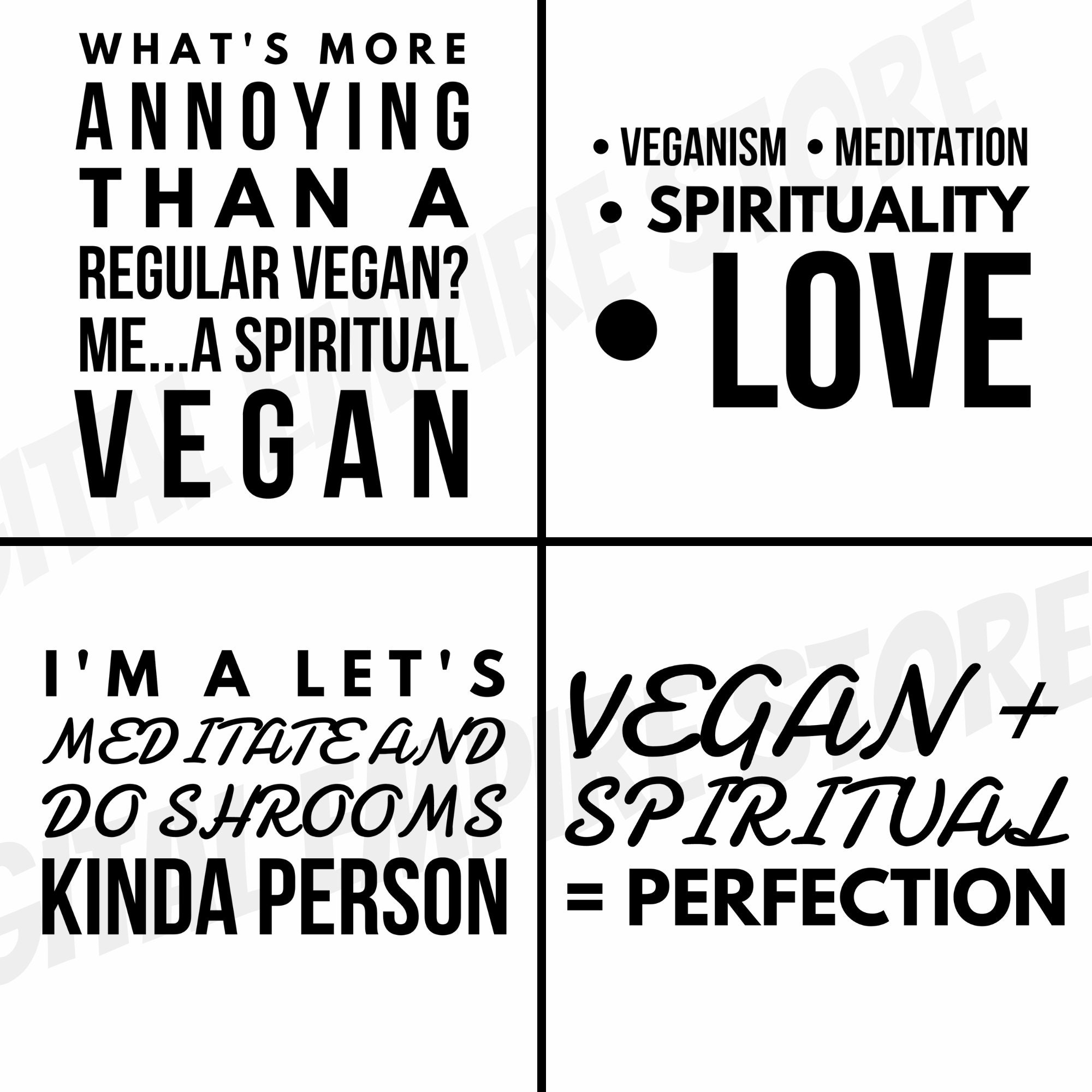 15 Spiritual Vegan Quotes BUNDLE, Svg, Png, Jpg, Veganism, Spiritual