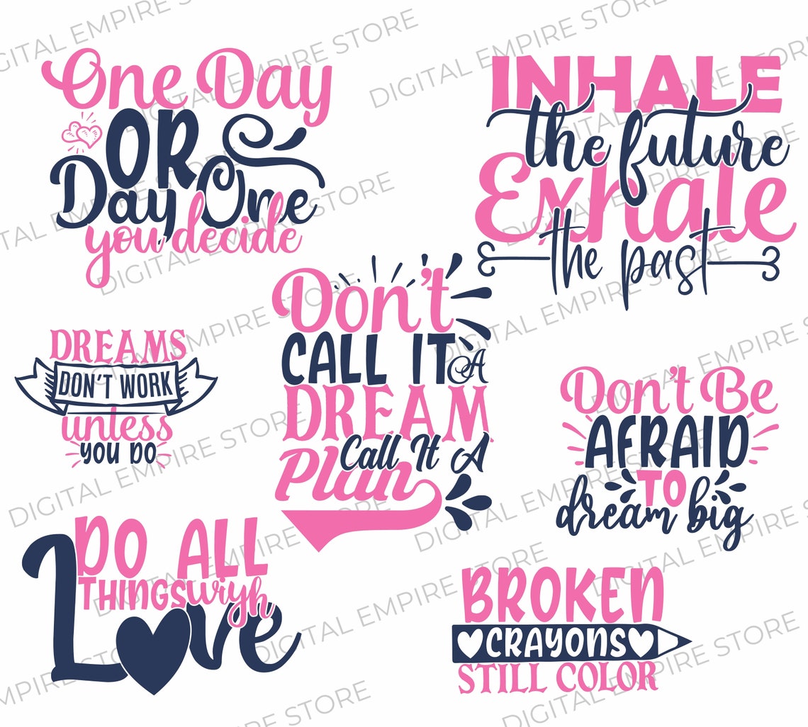 15 MOTIVATIONAL QUOTES Svg Bundle Motivation Svg Bundle - Etsy