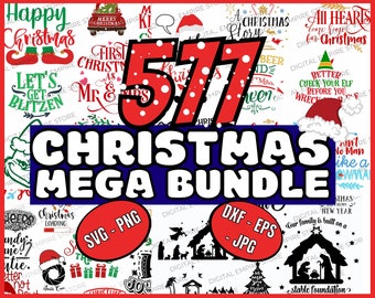 577 Christmas SVG Bundle | Including Funny, Sweet, and Rude Christmas Designs, Create Clothing, Mugs and more with Cricut, Silhouett,PS, AI